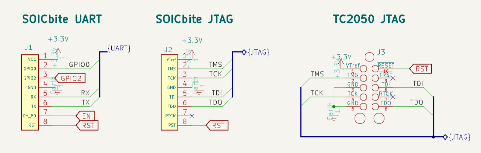 Image of my kicad symbols for using the adapter